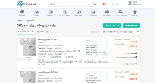 Development of CRM for Real Estate Business