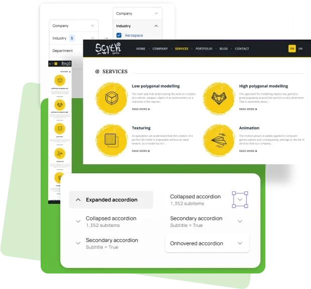 UI/UX Design services example